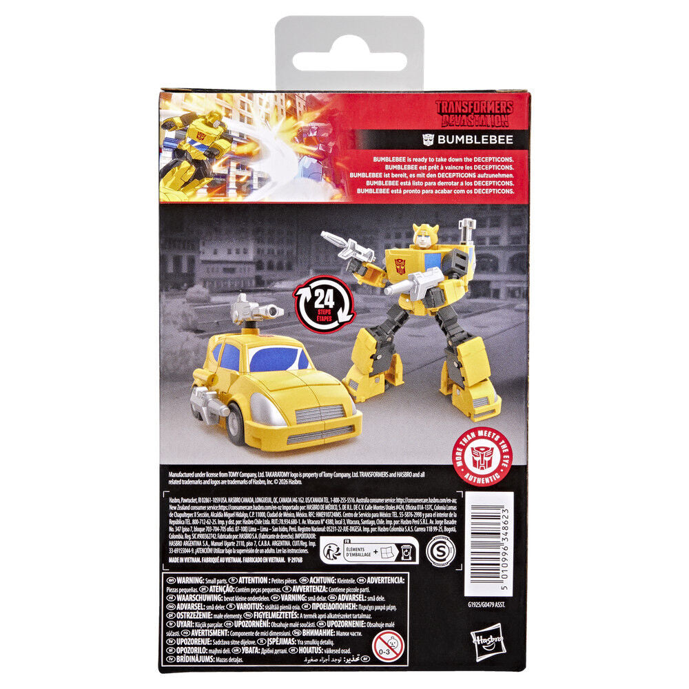 Figura Bumblebee Deluxe Class Transformers Devastation - Transformers Studio Series 10,5 cm - imagem 13