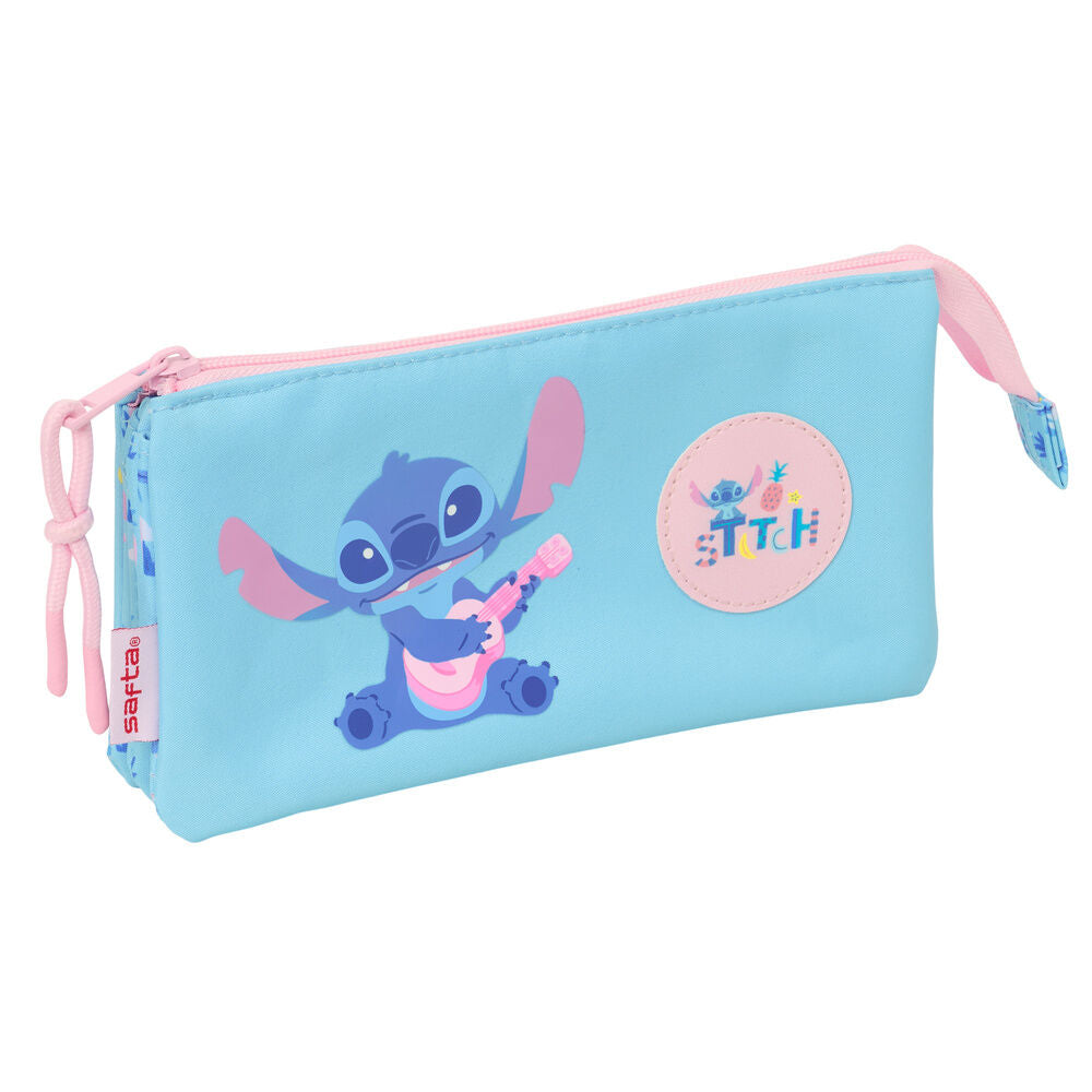 Estojo triplo Waves Stitch Disney
