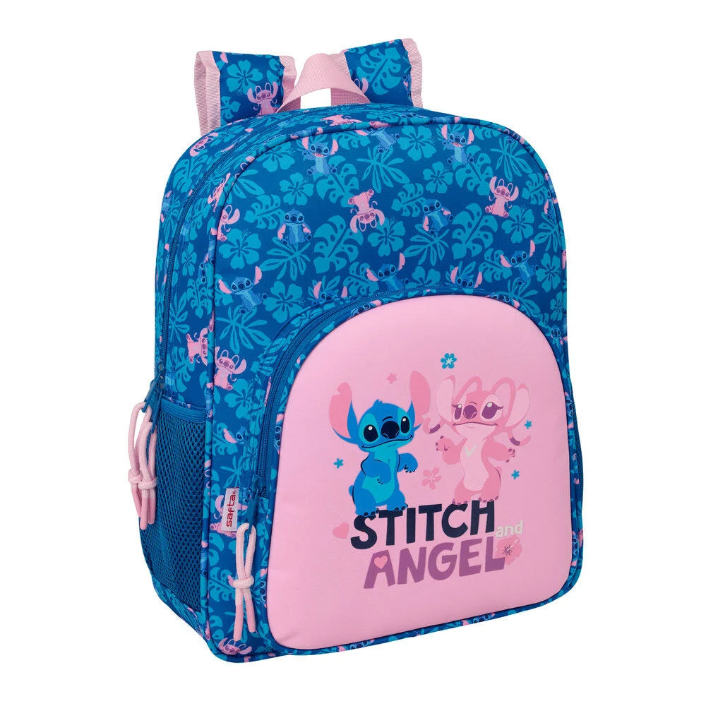 Mochila Angel & Stitch Disney 38cm adaptável