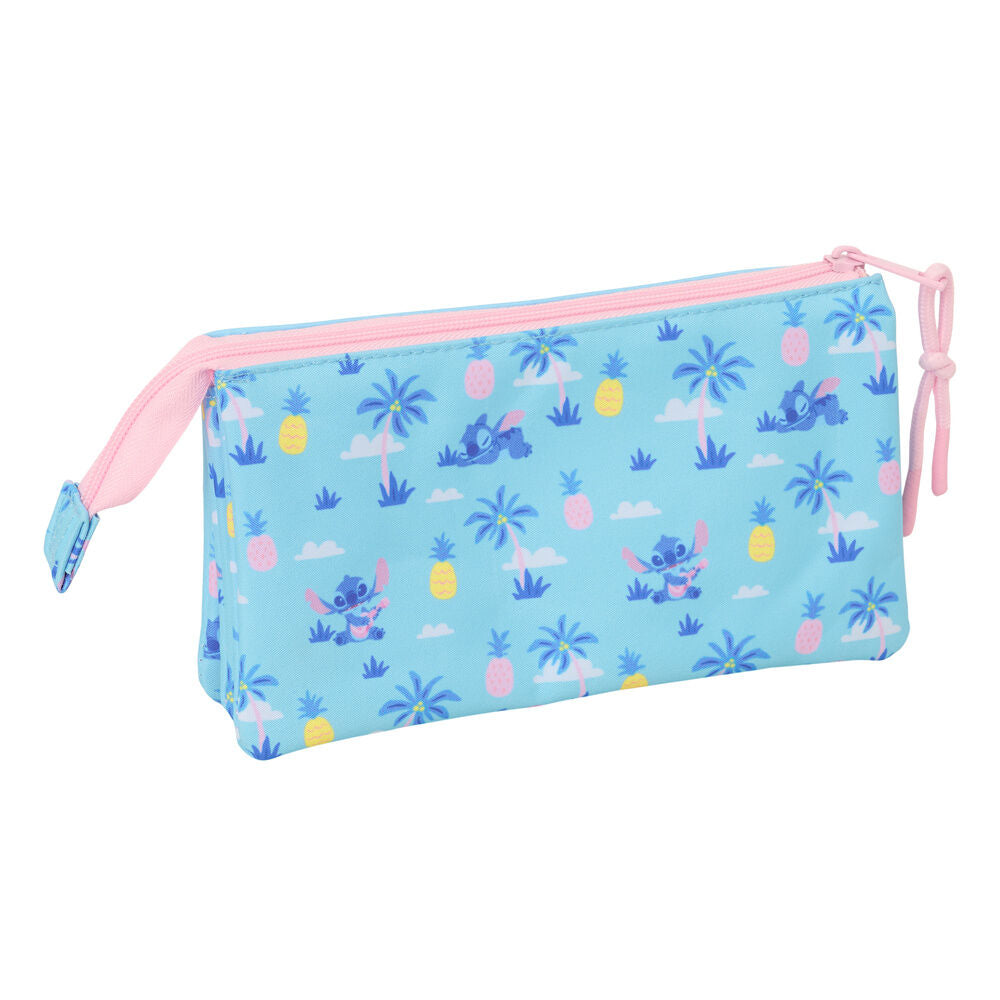 Estojo triplo Waves Stitch Disney