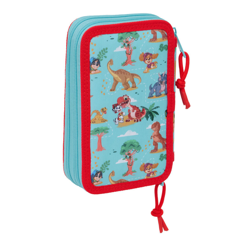 Estojo duplo Dino Rescue Patrulha Pata 29 peças