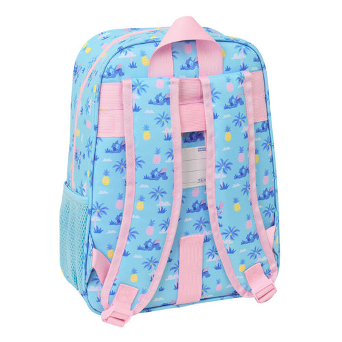 Mochila Waves Stitch Disney 34cm adaptável