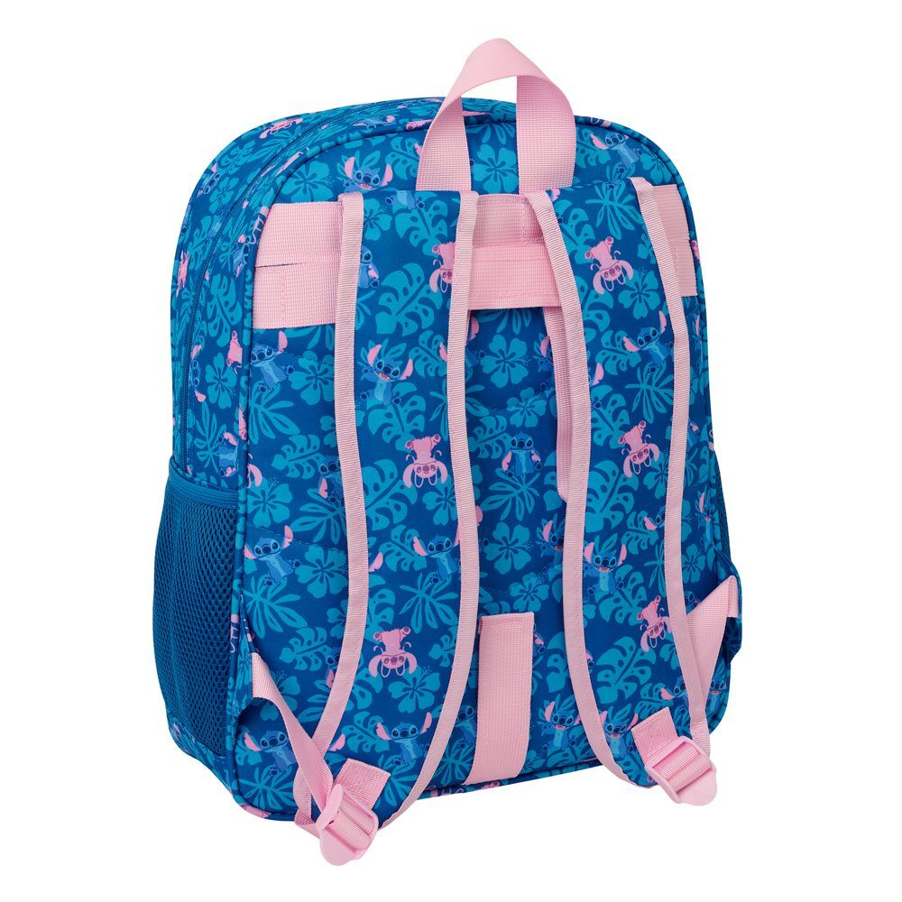 Mochila Angel & Stitch Disney 38cm adaptável