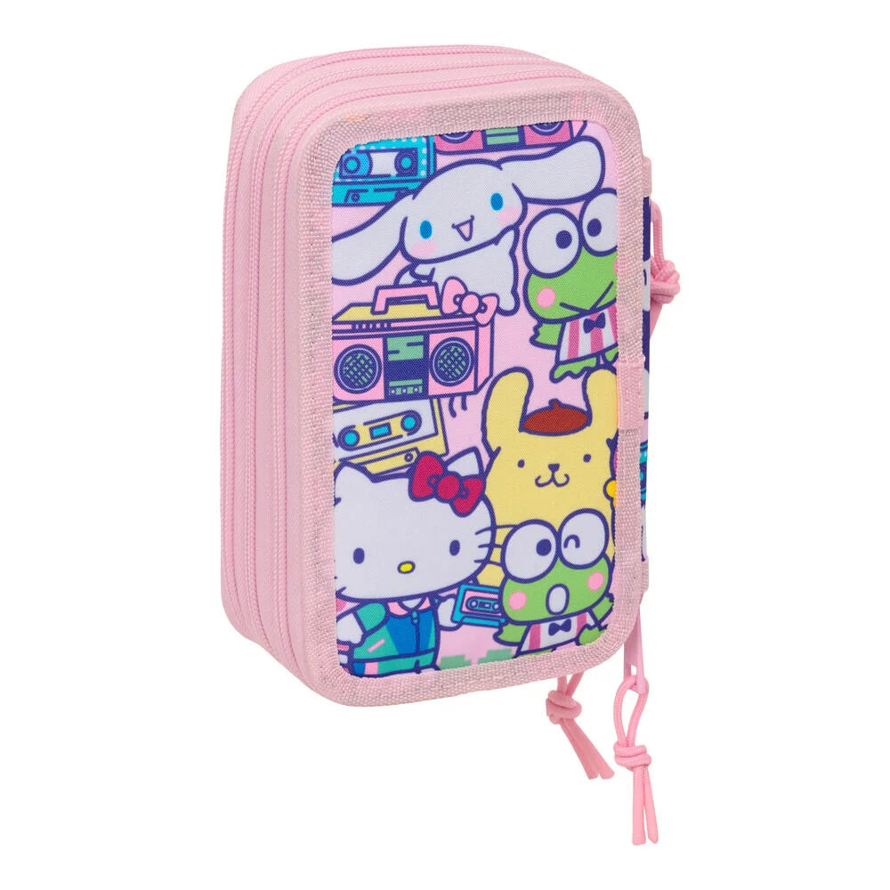 Estojo triplo Hello Kitty & Friends 37 peças