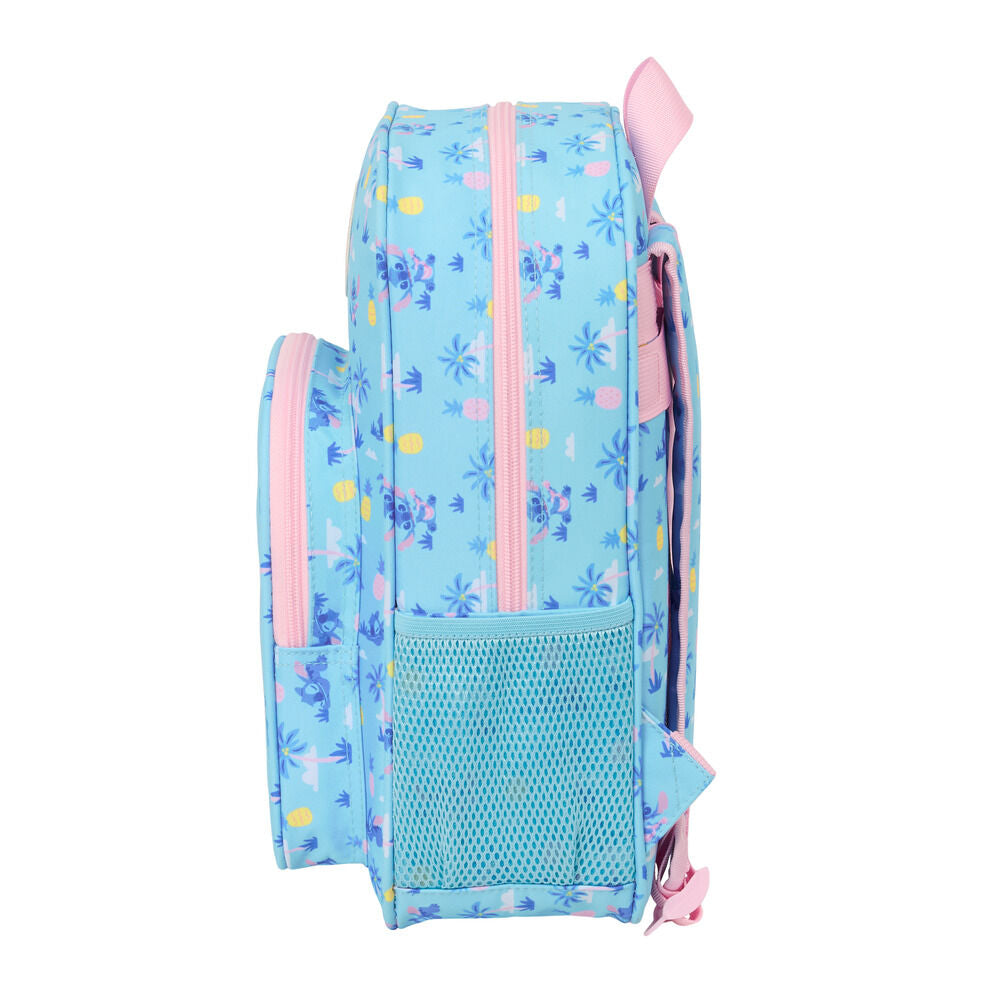 Mochila Waves Stitch Disney 34cm adaptável