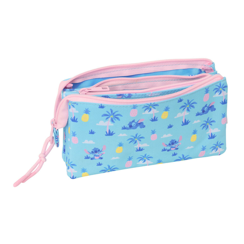 Estojo triplo Waves Stitch Disney