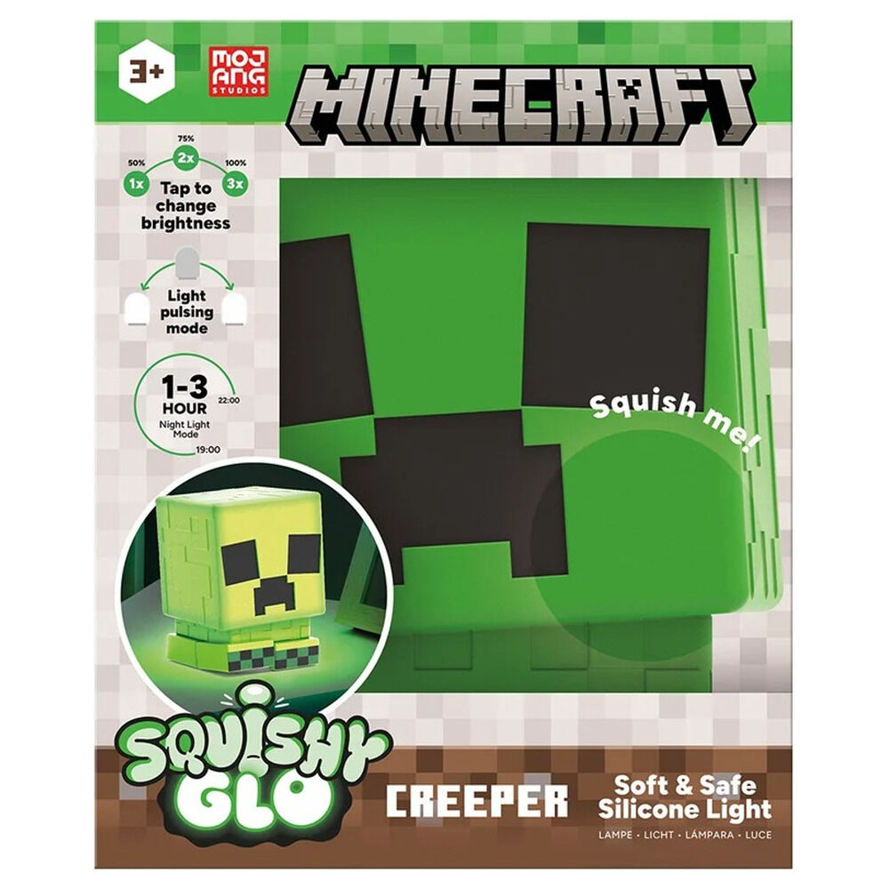 Candeeiro silicone Creeper SquishyGlo Minecraft