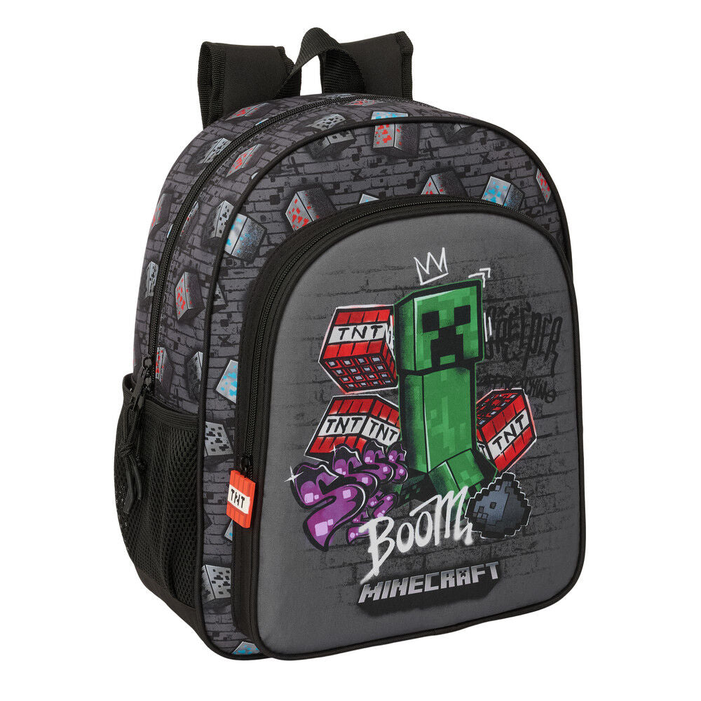 Mochila Graffiti Minecraft 38cm adaptável