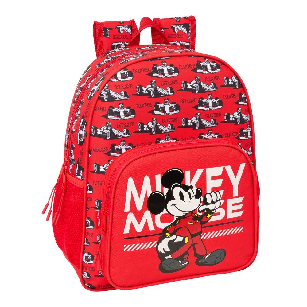 Mochila Racing Mickey & Friends Disney 38cm adaptável