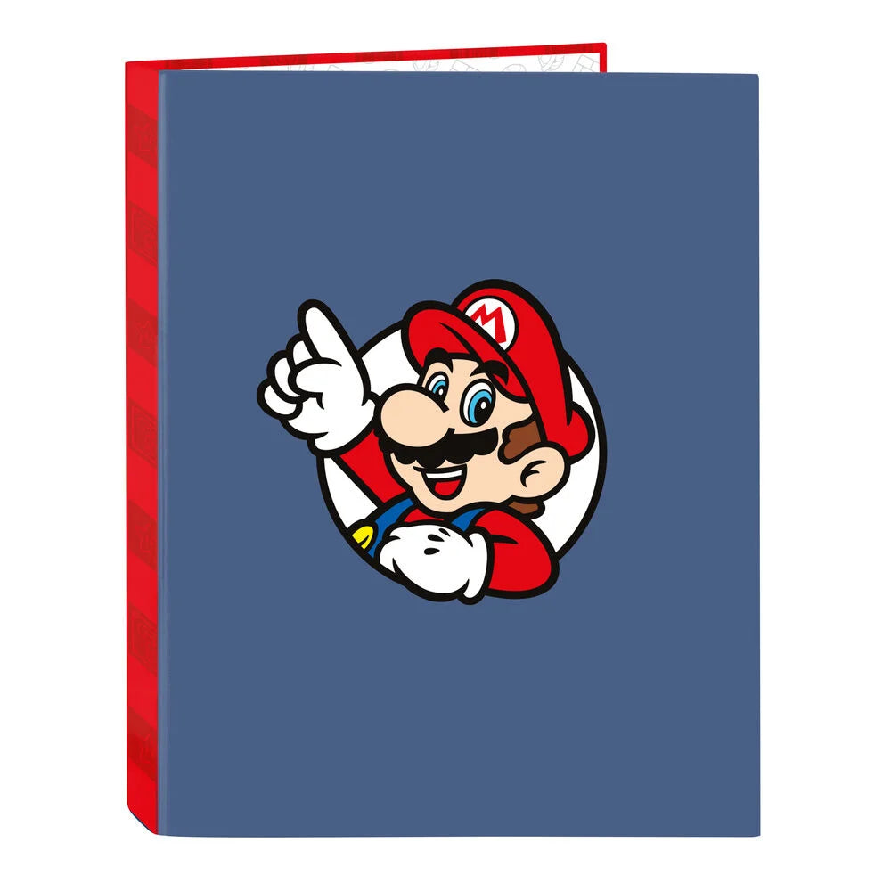 Capa A4 argolas Super Mario