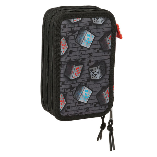 Estuche triple Graffiti Minecraft 37 piezas