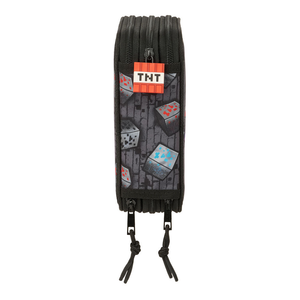 Estojo triplo Graffiti Minecraft 37 peças