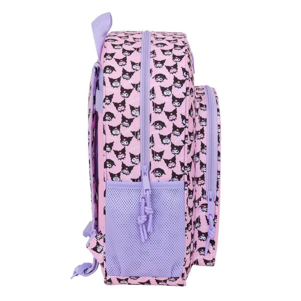 Mochila Kuromi Hello Kitty 38cm adaptável
