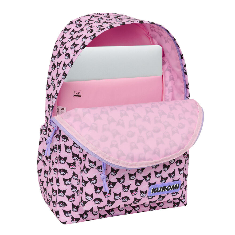 Mochila portátil Kuromi Hello Kitty 43cm