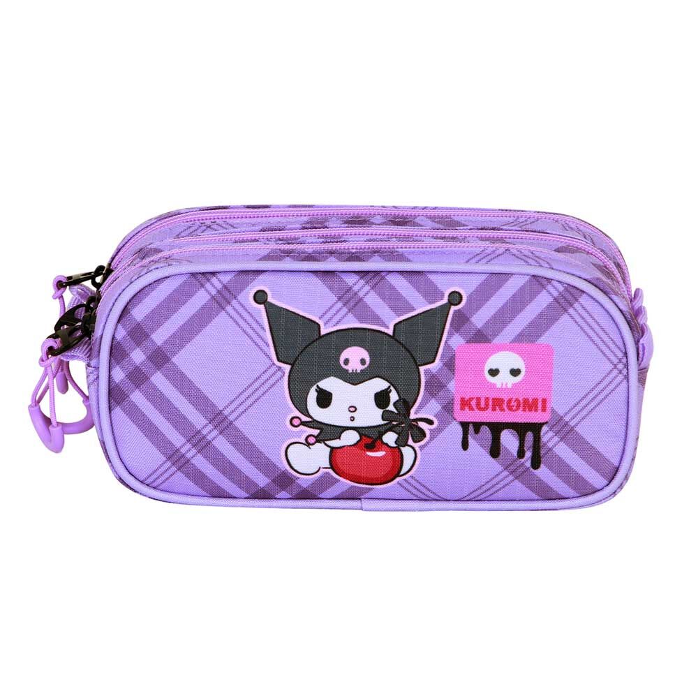 Estojo triplo Kuromi Hello Kitty