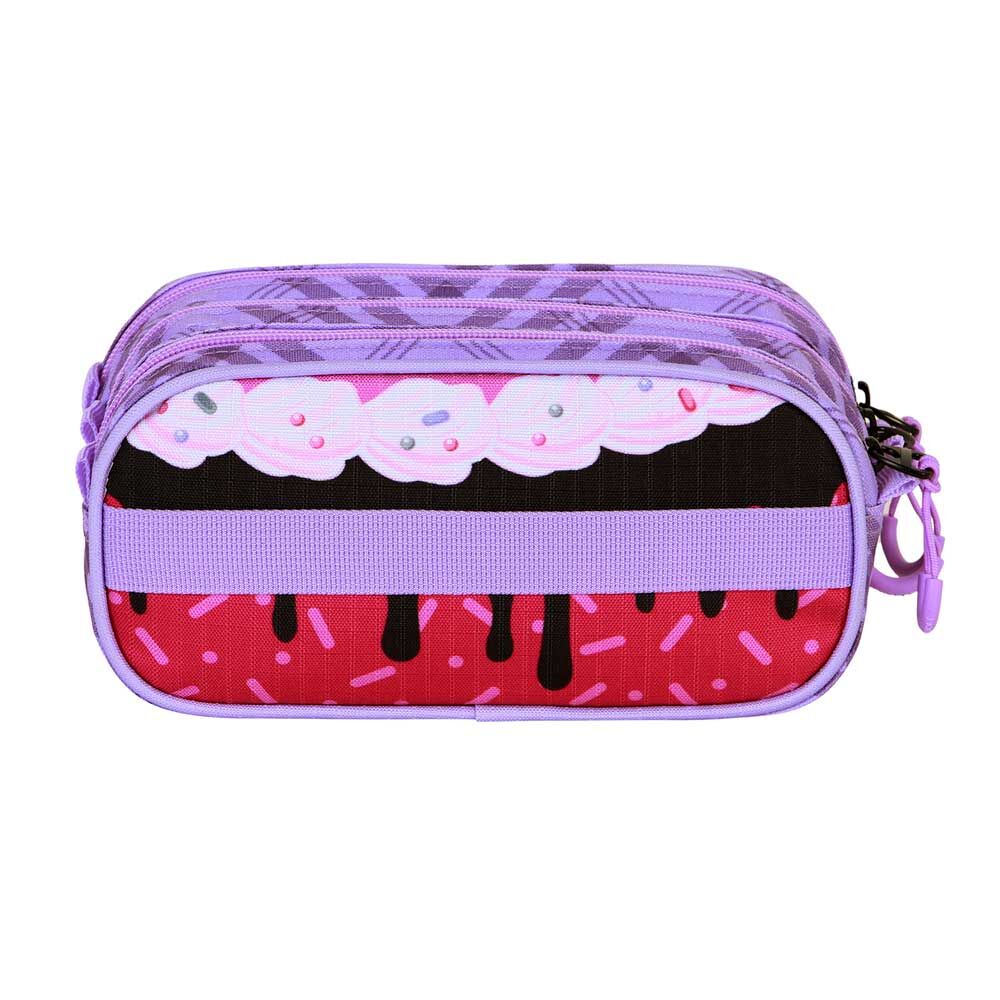 Estojo triplo Kuromi Hello Kitty