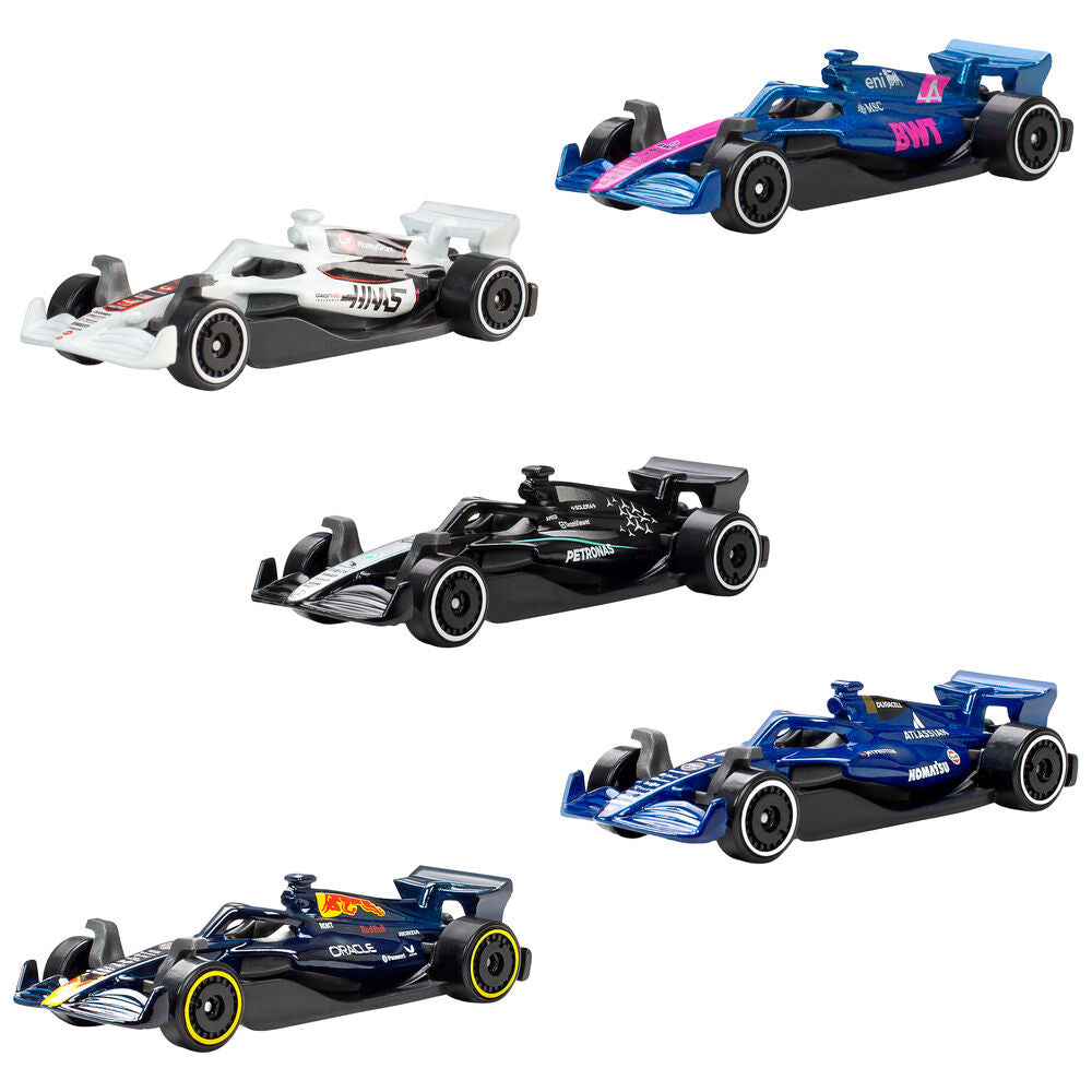 Conjunto de 5 carros F1 Hot Wheels