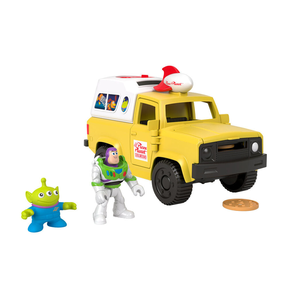 Camião da Pizza Planet + figuras Buzz Lightyear e Alien Toy Story Disney Pixar Imaginext