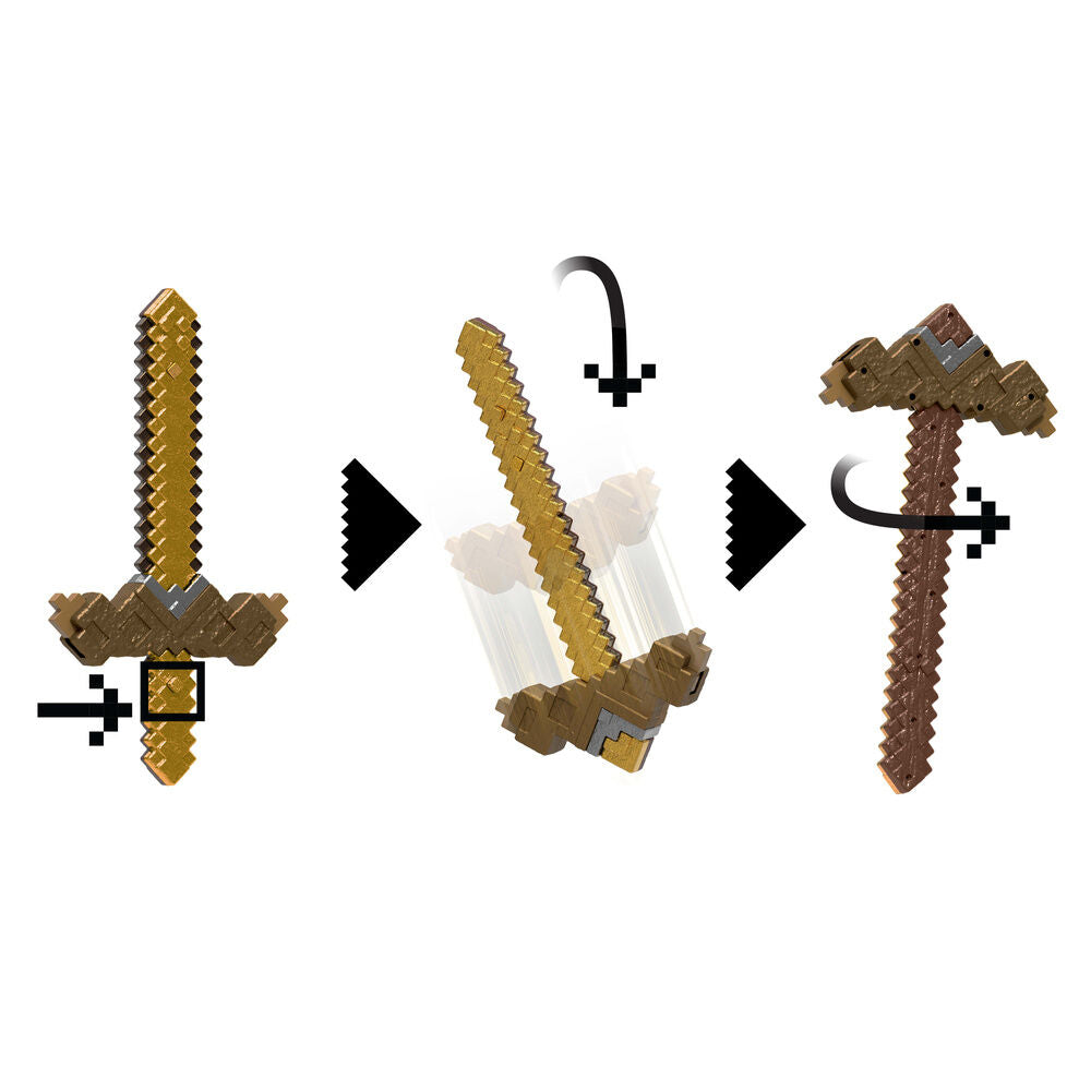 Espada e Picareta Transformável Minecraft
