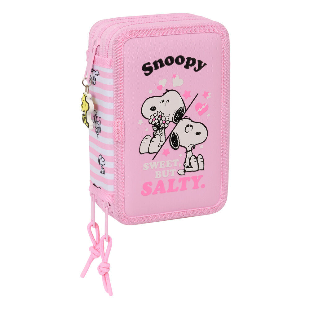 Estojo triplo Snoopy 37 peças