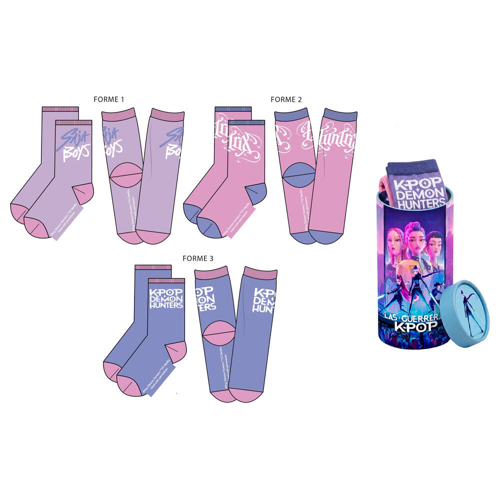 Conjunto 3 meias K-POP Demon Hunters