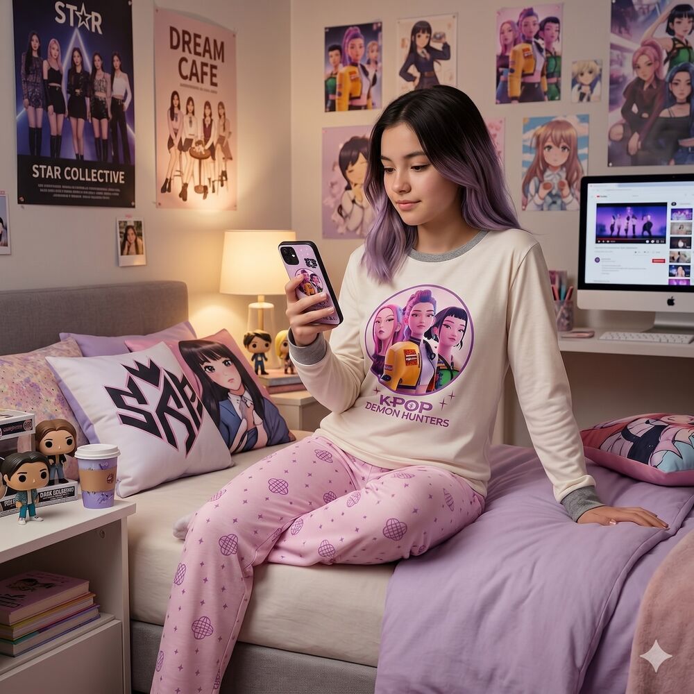 Pijama K-POP Demon Hunters Coralina - 14 anos