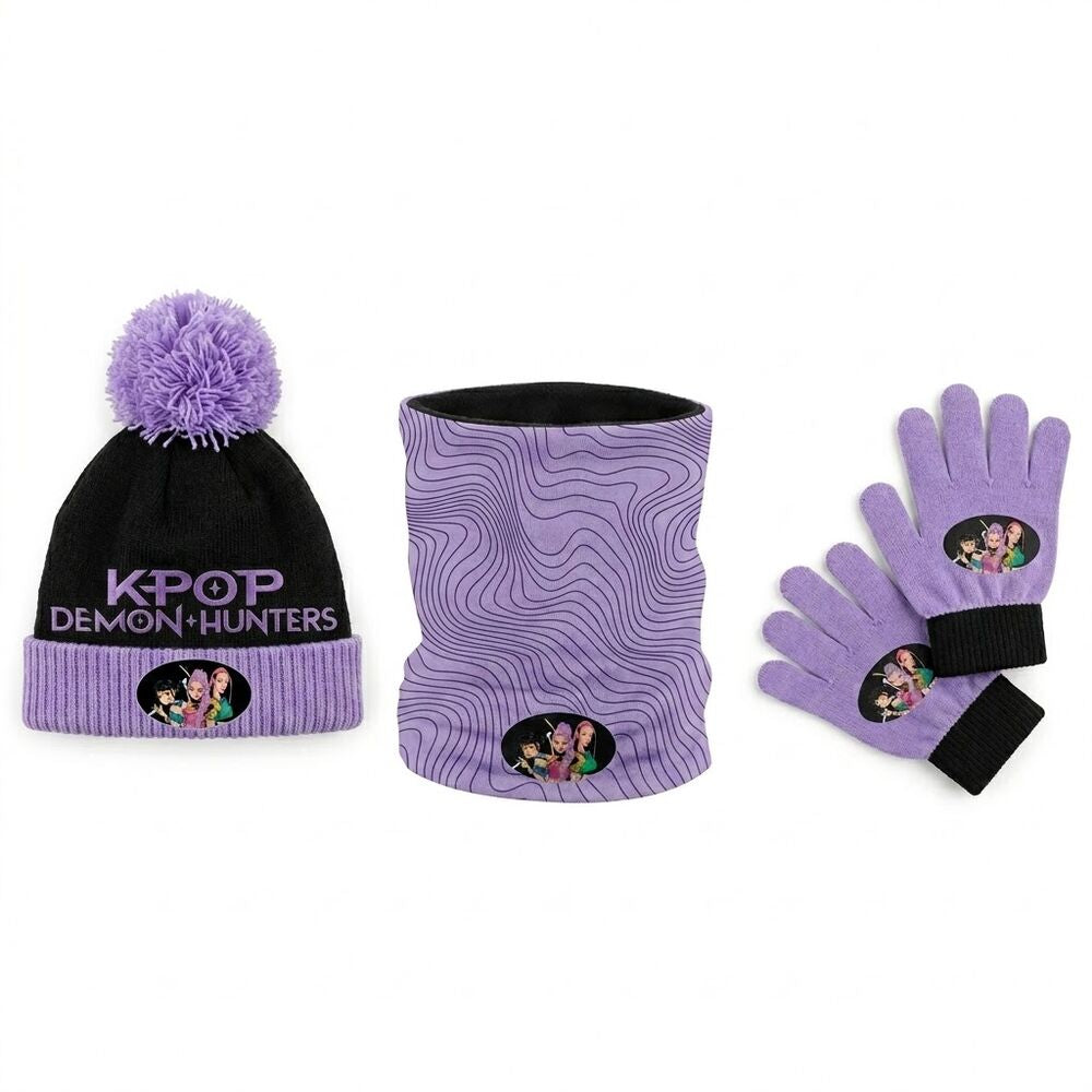 Conjunto Gorro + Gola + Luvas K-POP Demon Hunters