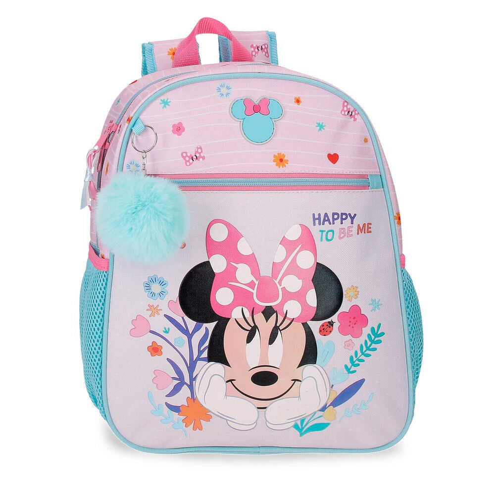 Mochila Happy To Be Me Minnie Disney 33cm adaptável