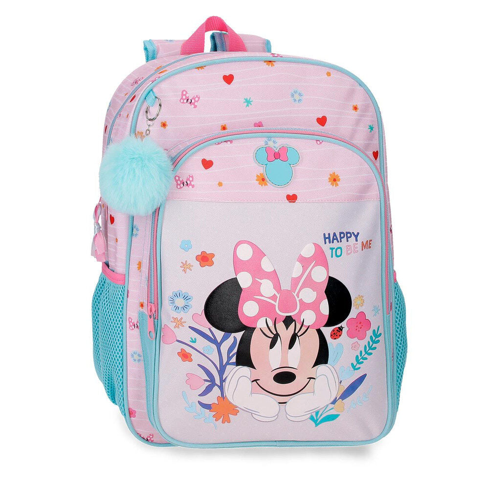 Mochila Happy To Be Me Minnie Disney 40cm adaptável