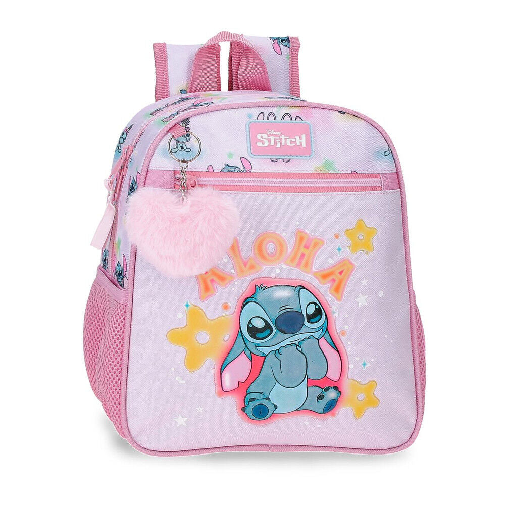 Mochila You & Me Stitch Disney 28cm adaptável