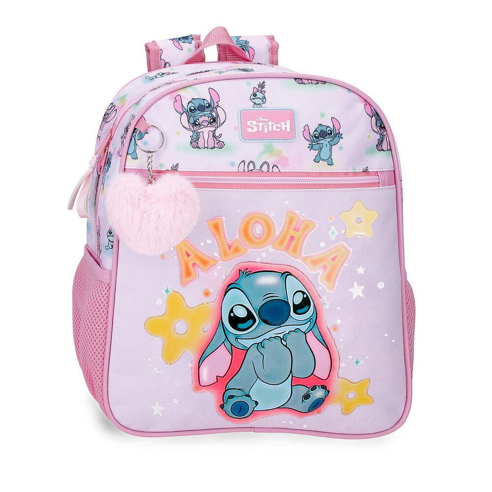 Mochila You & Me Stitch Disney 33cm adaptável