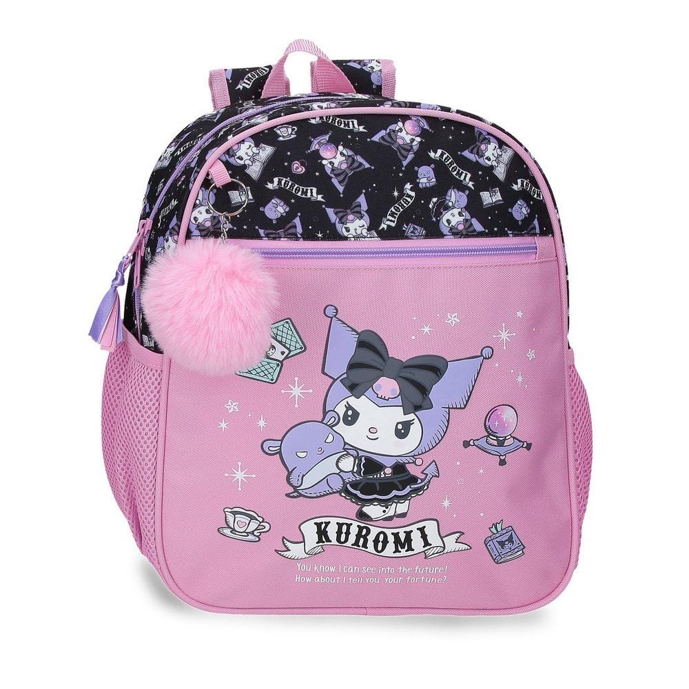 Mochila Fortune Telling Kuromi Hello Kitty 33cm adaptável