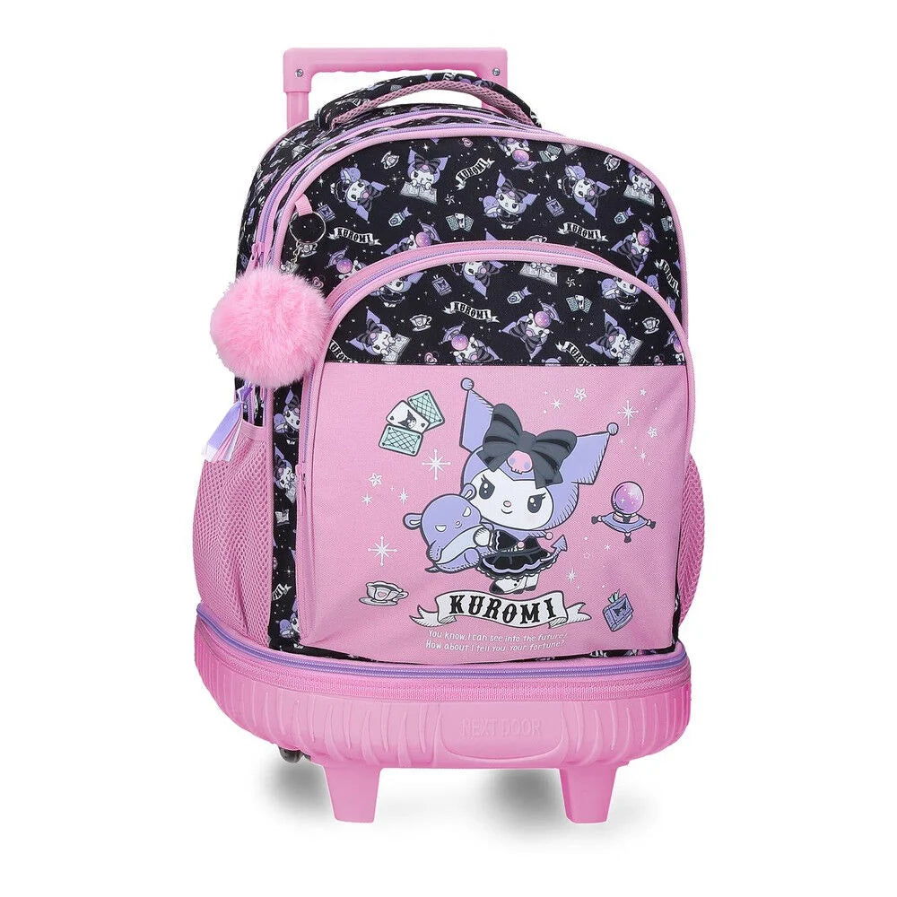 Trolley compact Telling Kuromi Hello Kitty removível 43cm