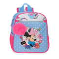 Mochila pré-escolar Flowers Minnie Disney 28cm adaptável