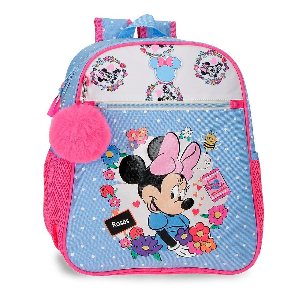 Mochila Flowers Minnie Disney 33cm adaptável