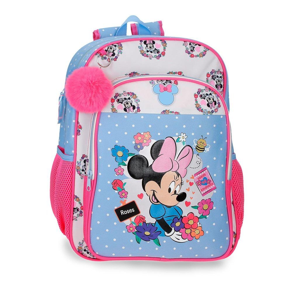 Mochila Flowers Minnie Disney 40cm adaptável
