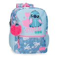 Mochila Hearts Stitch Disney 33cm adaptável