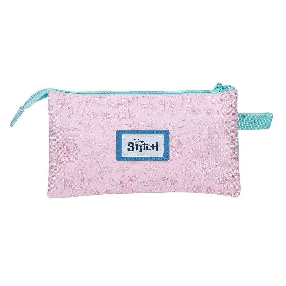 Estojo triplo Beach & Love Stitch Disney