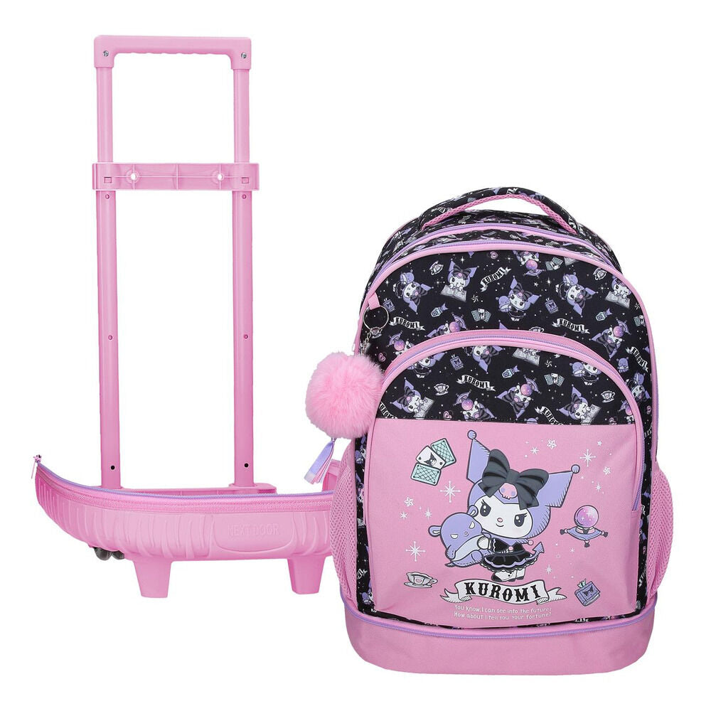 Trolley compact Telling Kuromi Hello Kitty removível 43cm