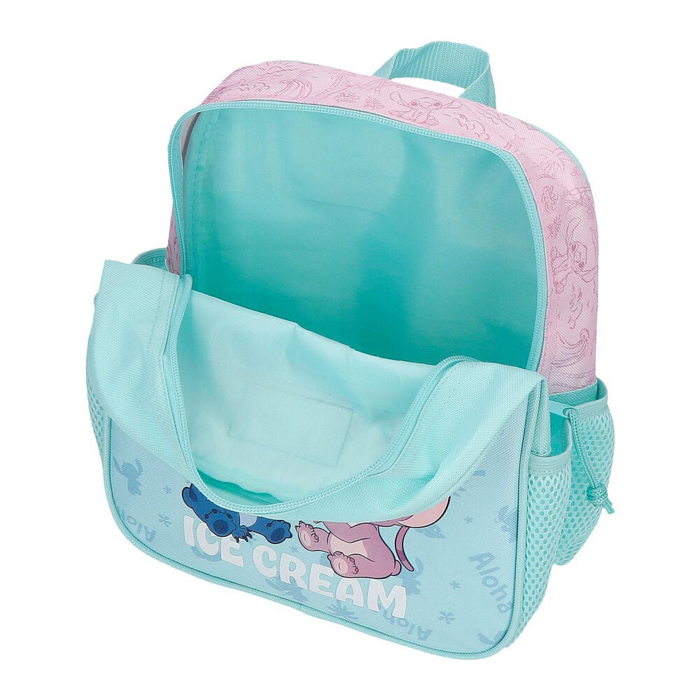 Mochila Beach & Love Stitch Disney 25cm adaptável