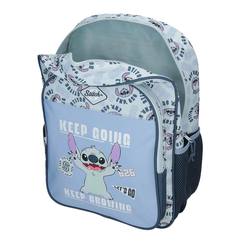 Mochila Keep Going Stitch Disney 40cm adaptável
