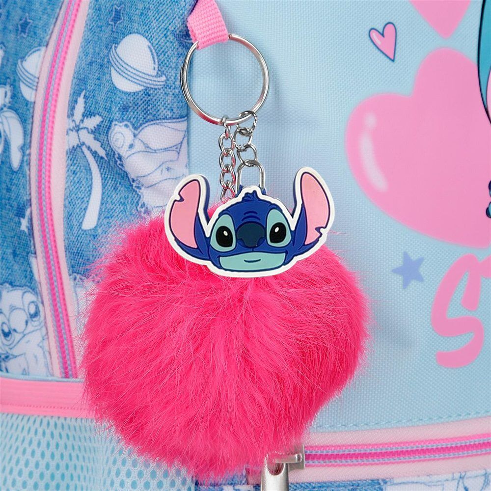 Mochila Hearts Stitch Disney 28cm adaptável