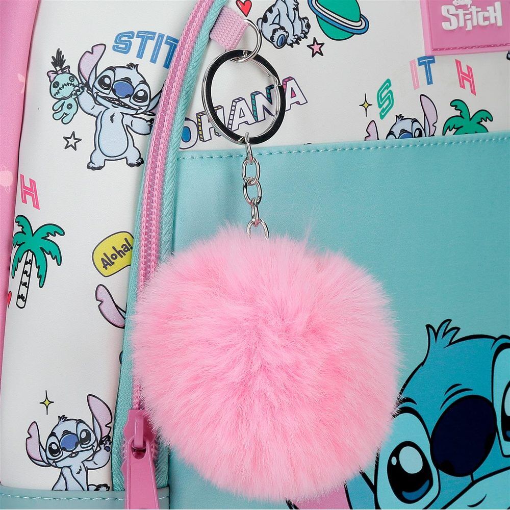 Mochila Little Destruction Stitch Disney 42cm adaptável