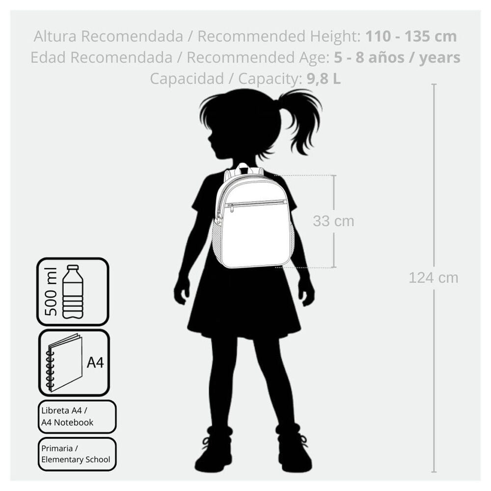 Mochila Happy To Be Me Minnie Disney 33cm adaptável