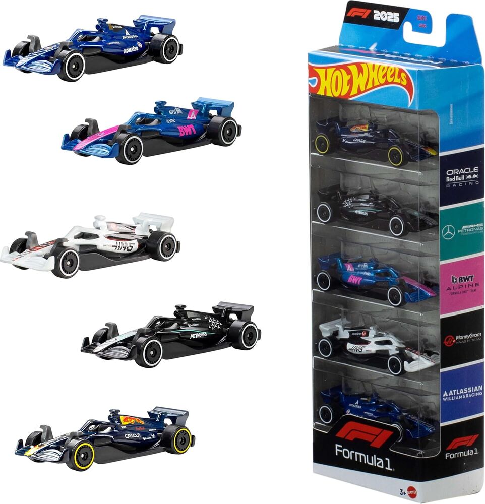 Set de 5 coches F1 Hot Wheels