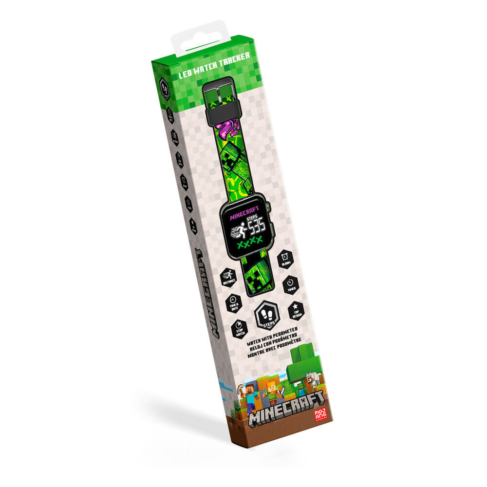 Relógio LED Multifunções Minecraft