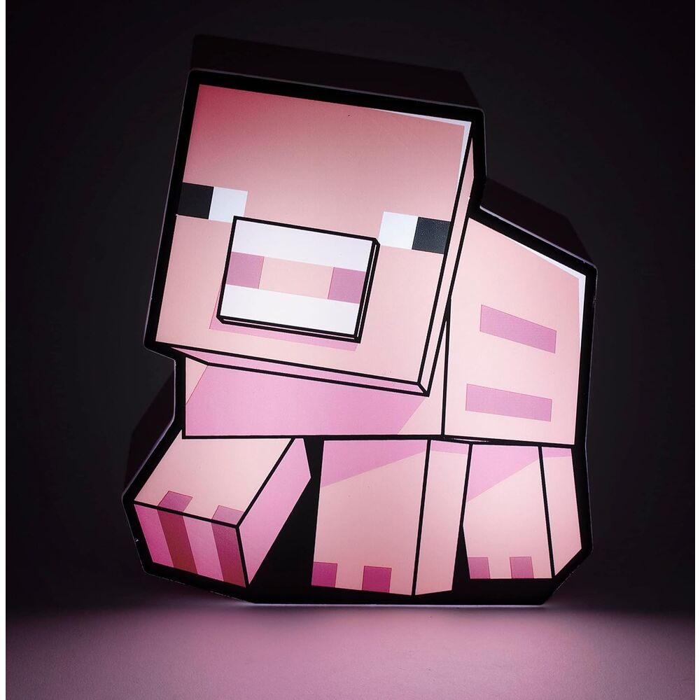 Candeeiro box Cerdo Minecraft