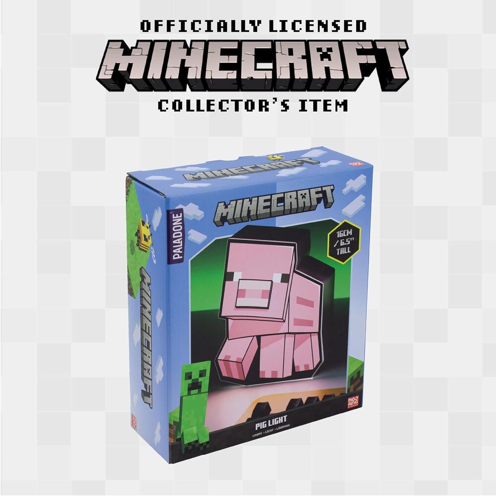 Candeeiro box Cerdo Minecraft