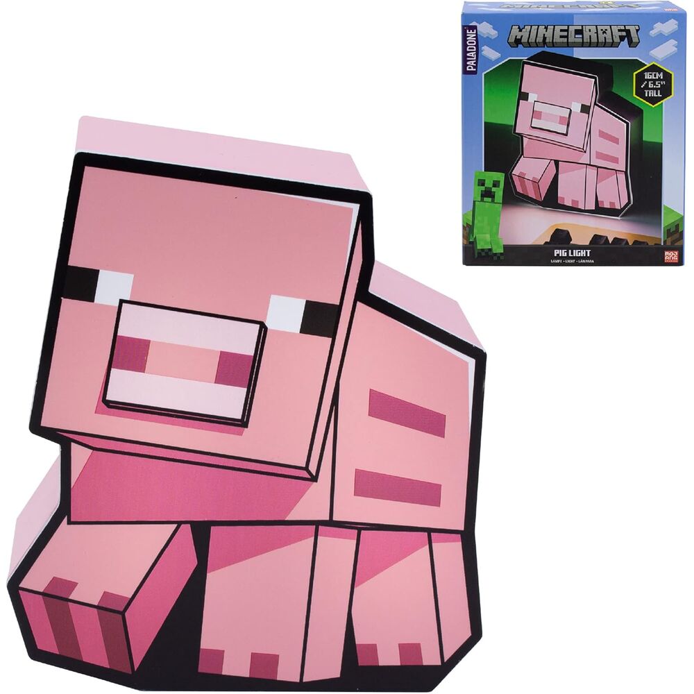 Candeeiro box Cerdo Minecraft