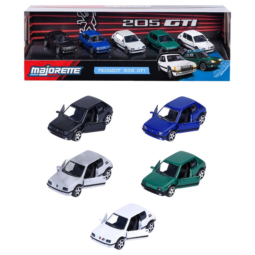 Conjunto de 5 Carros Peugeot 205 GTI Majorette — imagem 1